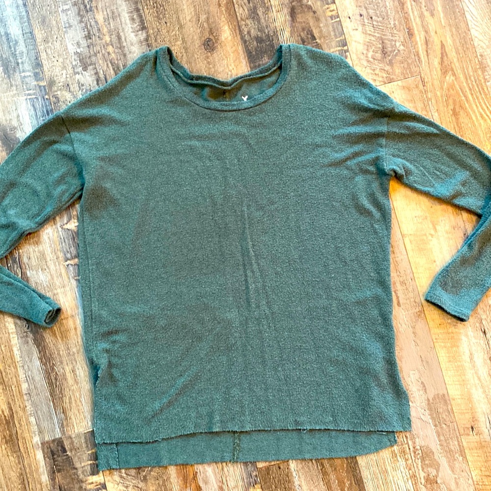 American Eagle Outfitters Plush Green Long Sleeve